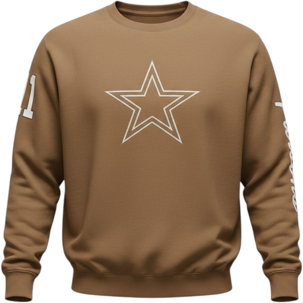 Pro Standard Dallas Cowboys Micah Parsons 11 Brown Star Sweatshirt NWT Large